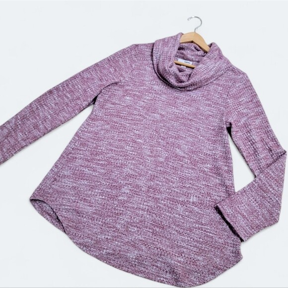 Sonoma Heather Red Cowl Neck Knit Top Size Medium see close photo for color - Picture 1 of 12